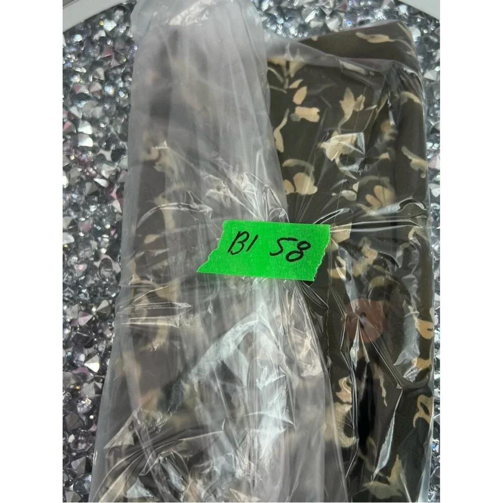 Jessica skirt vintage floral light cream white Olive Green Floral Midi Skirt